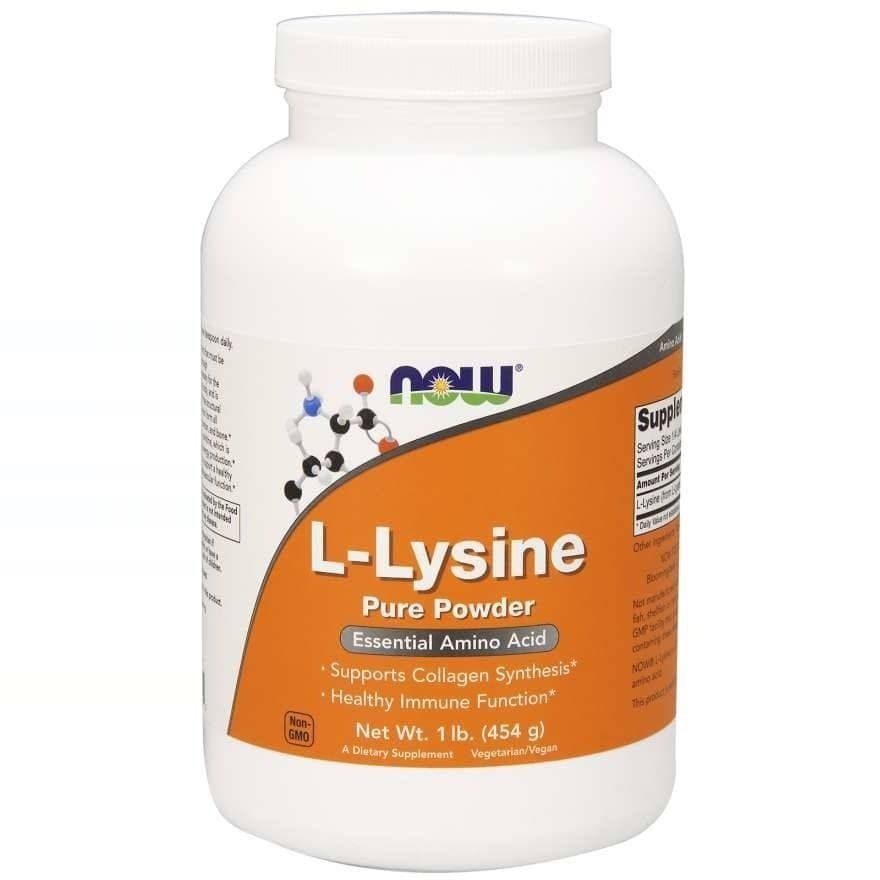 NOW Foods - L-Lysine 1000mg Poudre 454g – NOW Foods emballage