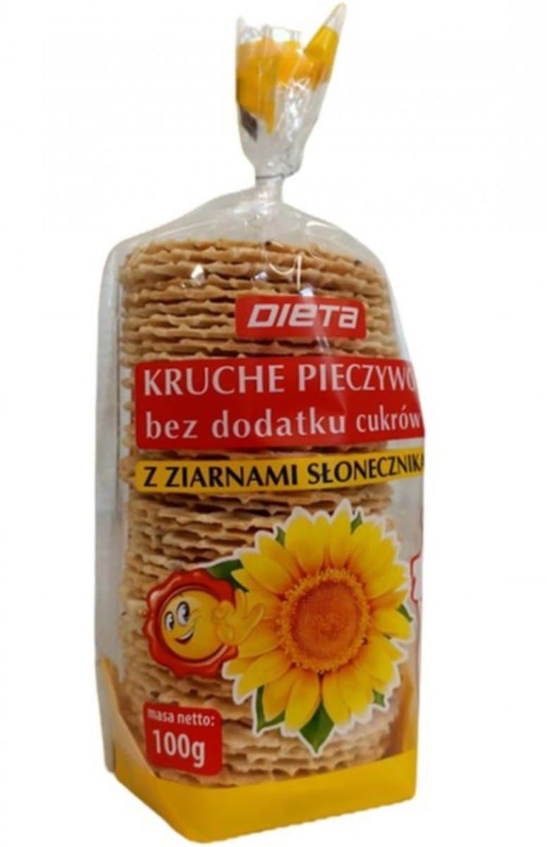 DIETA Kruche pieczywo ze słonecznikiem 100gr | EKO WITAL – DIETA förpackning