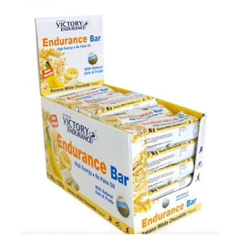 Weider Victory Endurance Bar Banan & Vit Choklad 25 x 85g – Weider förpackning