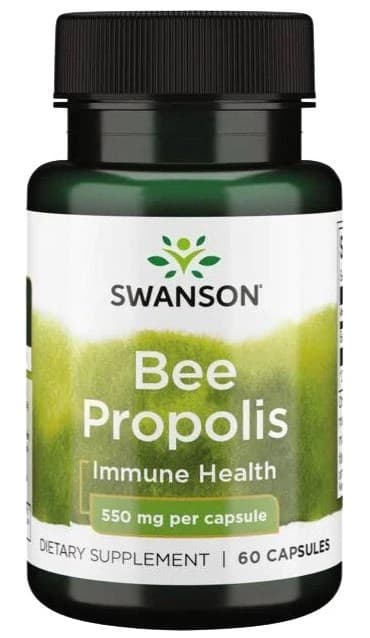 Swanson Bee Propolis 550 mg, 60 kapslar – Swanson förpackning