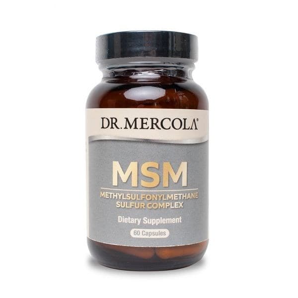 Dr. Mercola MSM Sulfur Complex 60 kapslar – Dr. Mercola förpackning