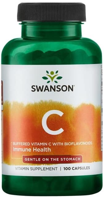 Swanson – Bufrad vitamin C med bioflavonoider – 100 kapslar – Swanson förpackning
