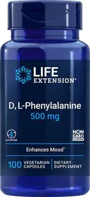 Life Extension - D, L-Phenylalanine 500 mg kapslar – Life Extension förpackning