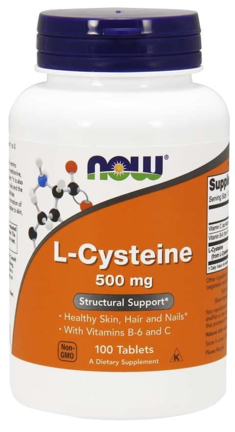 NOW Foods L-Cysteine 500mg - Vegetariska kapslar – NOW Foods förpackning