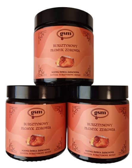 Gsm Amber Flame Of Health Candle – 120ml – Gsm förpackning