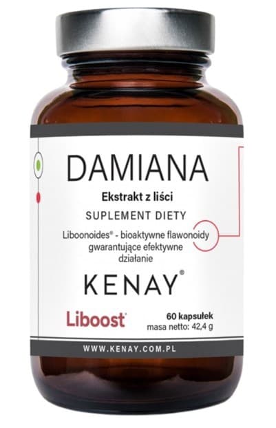 Kenay - Damiana Leaf Extract - 60 kapslar – Kenay förpackning