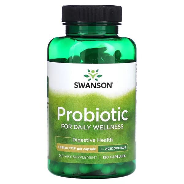 Swanson Probiotic - 2 miljarder CFU - 120 kapslar – Swanson förpackning