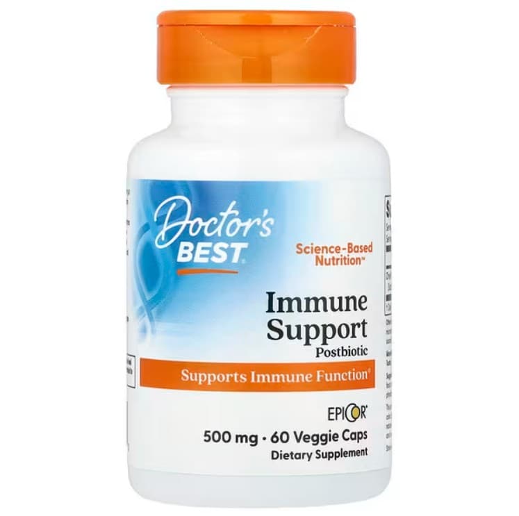 Doctor's Best Immune Support Postbiotic 500 mg, vegetariska kapslar – Doctor's Best förpackning