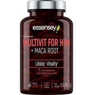 Essensey - Multivitamin For Him + Maca Root - 90 kapslar – Essensey förpackning