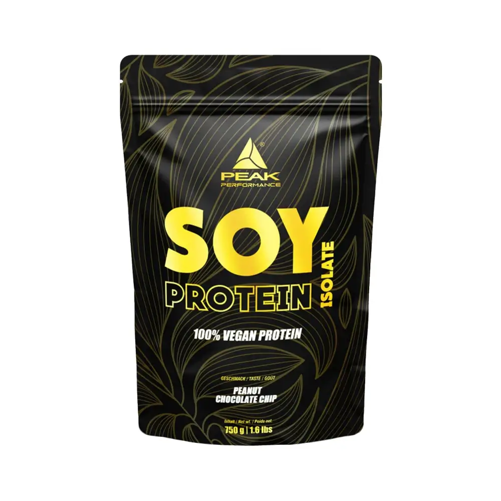 Peak Performance Sojaproteinisola Jordnöts Chokladchips 750g – Peak Performance förpackning