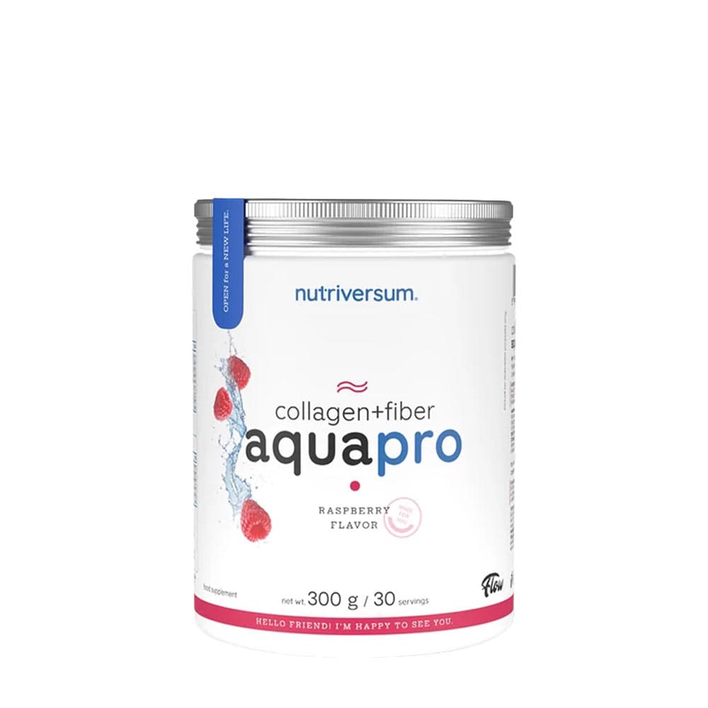 Nutriversum Aquapro Collagen + Fiber - Hallon - 300g – Nutriversum förpackning