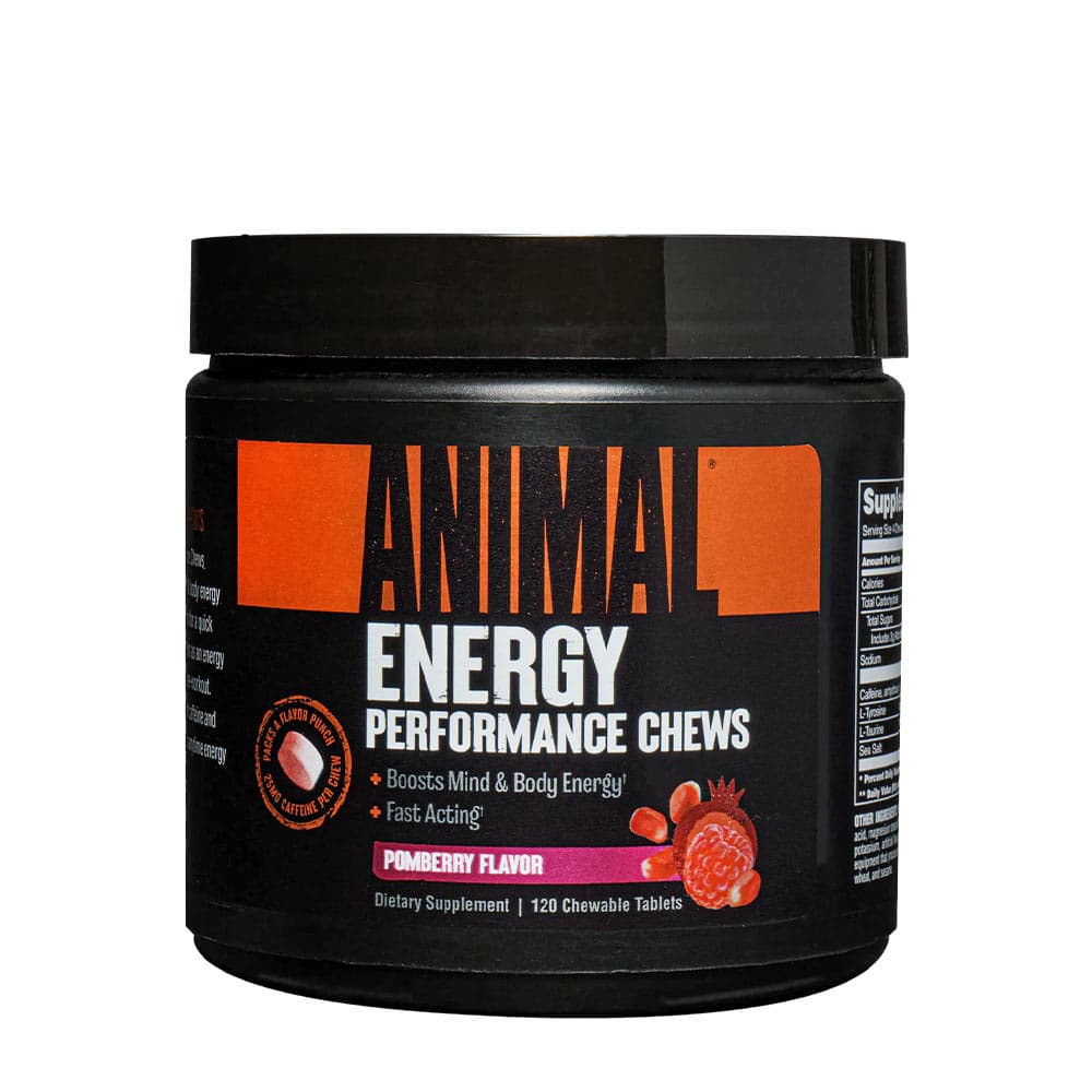Universal Nutrition - Energy Gummies (Pomberry) 120 tabletter – Universal Nutrition förpackning