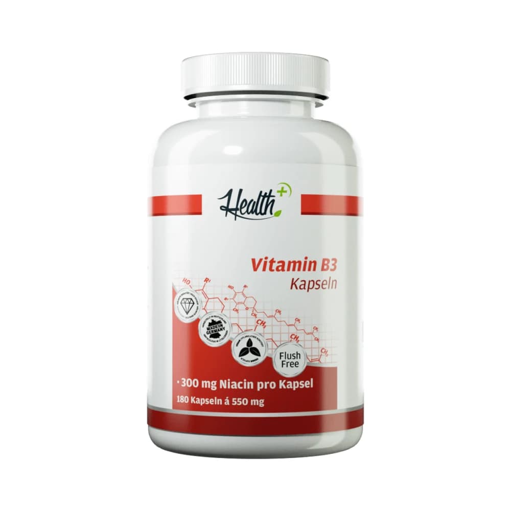 Zec+ Health+ Vitamin B3 – Niacinamide, 180 capsules van 550 mg – Zec+ verpakking