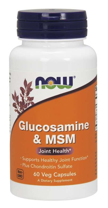 NOW Foods - Glukosamin & MSM 500 mg kapslar – NOW Foods förpackning