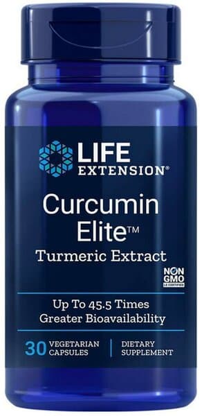 Life Extension Curcumin Elite Kurkuma Extract 60 vegetarische capsules – Life Extension verpakking