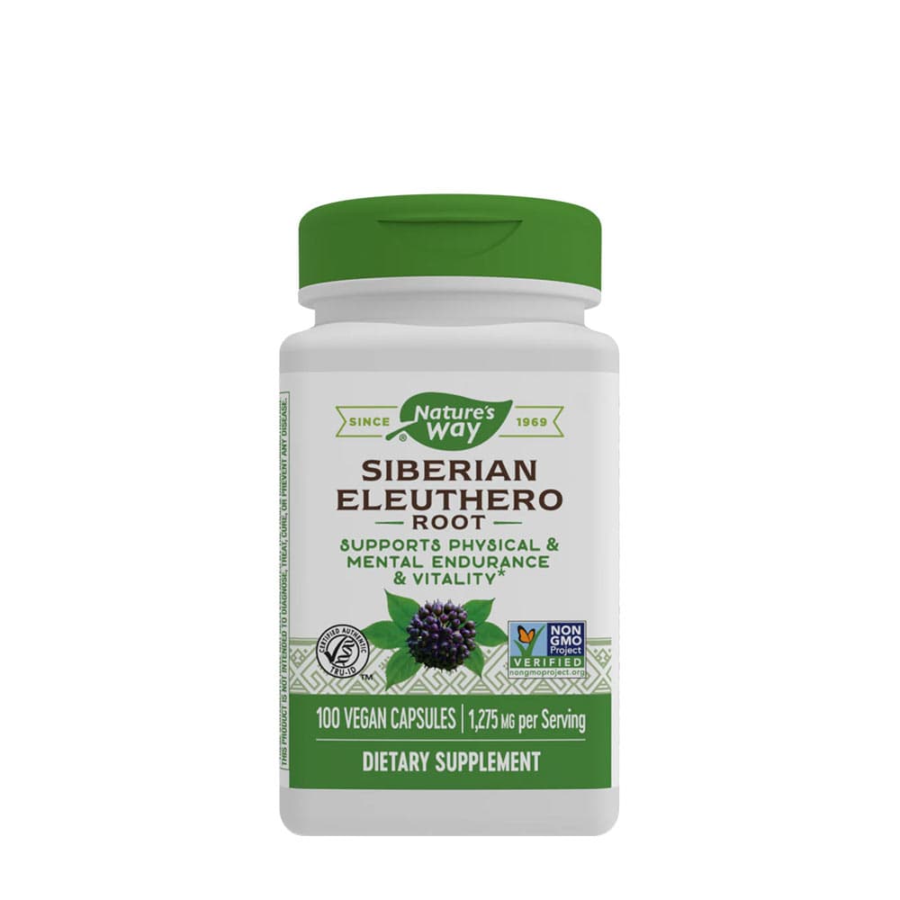 Nature's Way - Siberian Eleuthero Root 100 capsules – Nature's Way verpakking