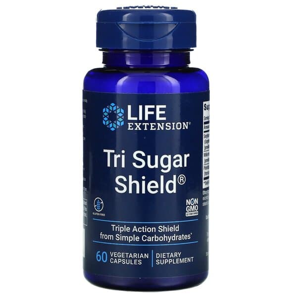 Life Extension Tri Sugar Shield 60 vegetabiliska kapslar – Life Extension förpackning