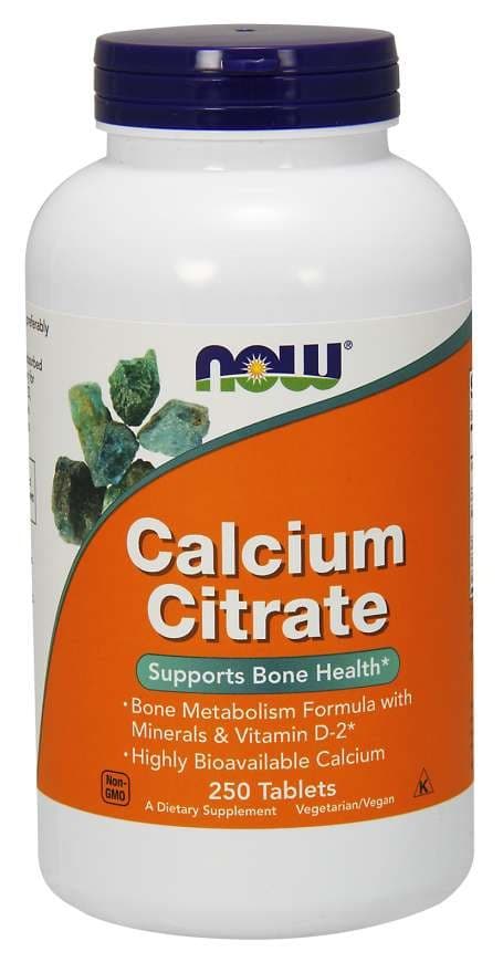NOW Foods - Calcium Citrate With Minerals & Vitamin D2 - 250 tabletter – NOW Foods förpackning