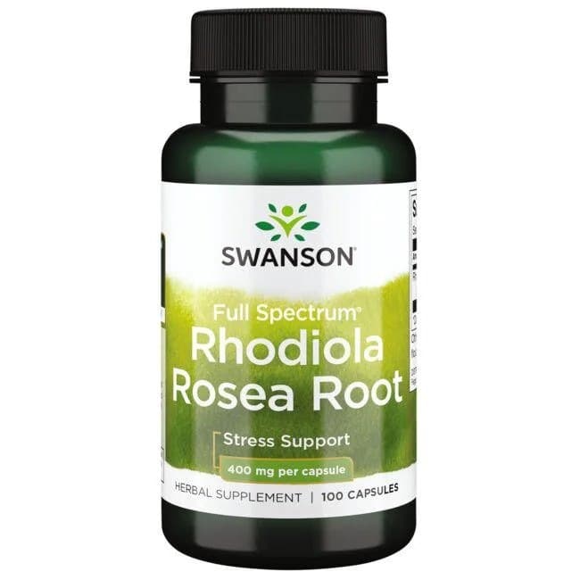 Swanson - Rhodiola Rosea Root - 400 mg - 100 kapslar – Swanson förpackning