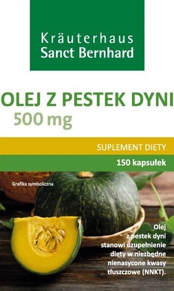 Kräuterhaus Sanct Bernhard - Pumpkin Seed Oil - 150 kapslar – Kräuterhaus Sanct Bernhard förpackning