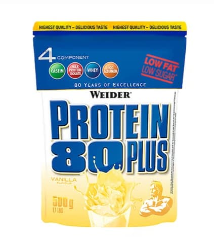 Weider - Protein 80 Plus, Vanilj - 500g – Weider förpackning