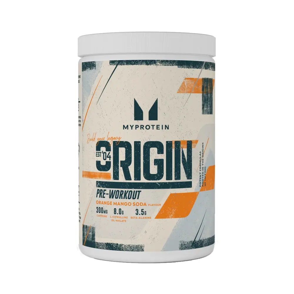 Myprotein Origin Pre-Workout – Myprotein förpackning