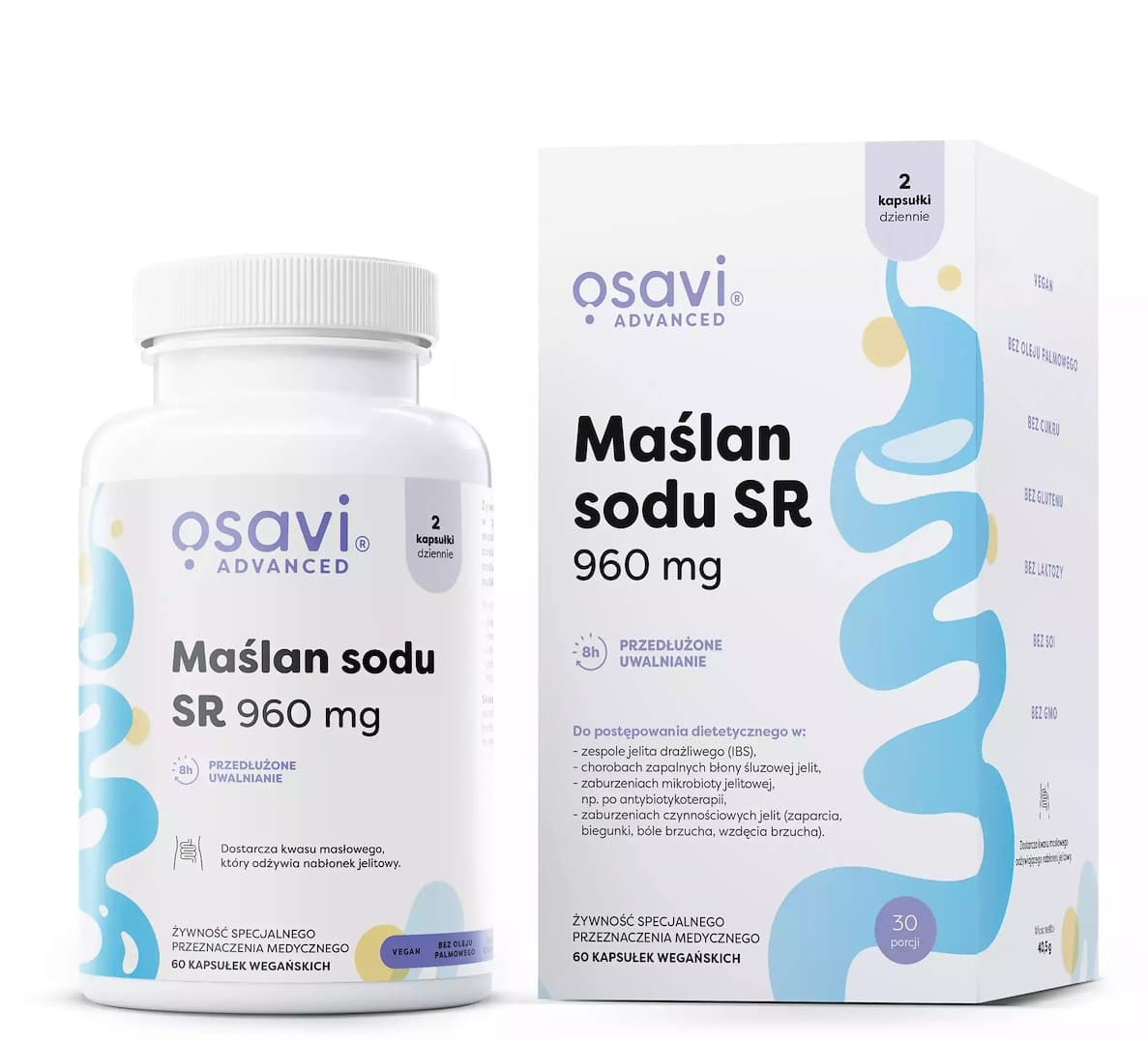 Osavi - Advanced Sodium Butyrate SR 960mg – Osavi Nature förpackning