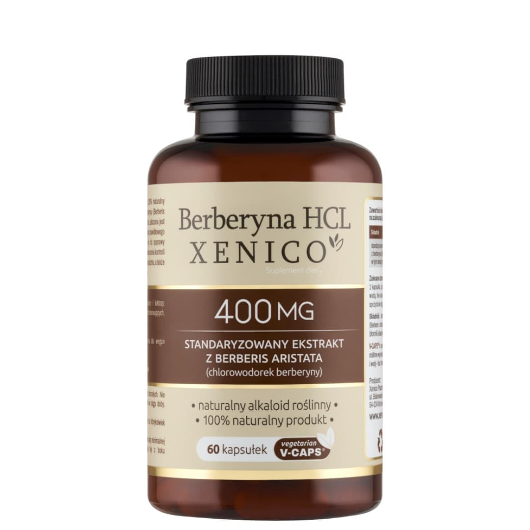 XENICO - Berberyna HCL Xenico 400mg, 60 Vcaps. XENICO PHARMA – XENICO PHARMA verpakking