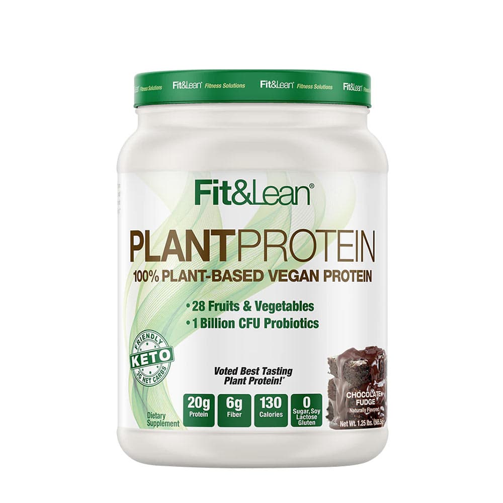 Fit&Lean Plant Protein Chocolate Fudge 566g – växtbaserat proteinpulver – Fit&Lean förpackning