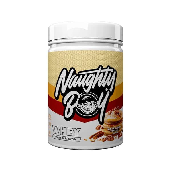 Naughty Boy - Advanced Whey, Maple & Pecan Pancakes - 900g – Naughty Boy verpakking