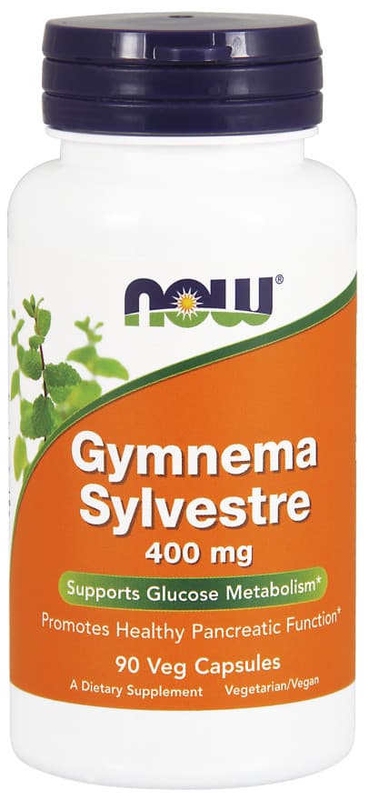 NOW Foods Gymnema Sylvestre 400 mg, vegetariska kapslar – NOW Foods förpackning