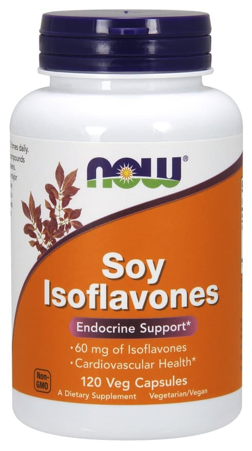 NOW Foods - Soy Isoflavones - 120 Vcaps – NOW Foods förpackning