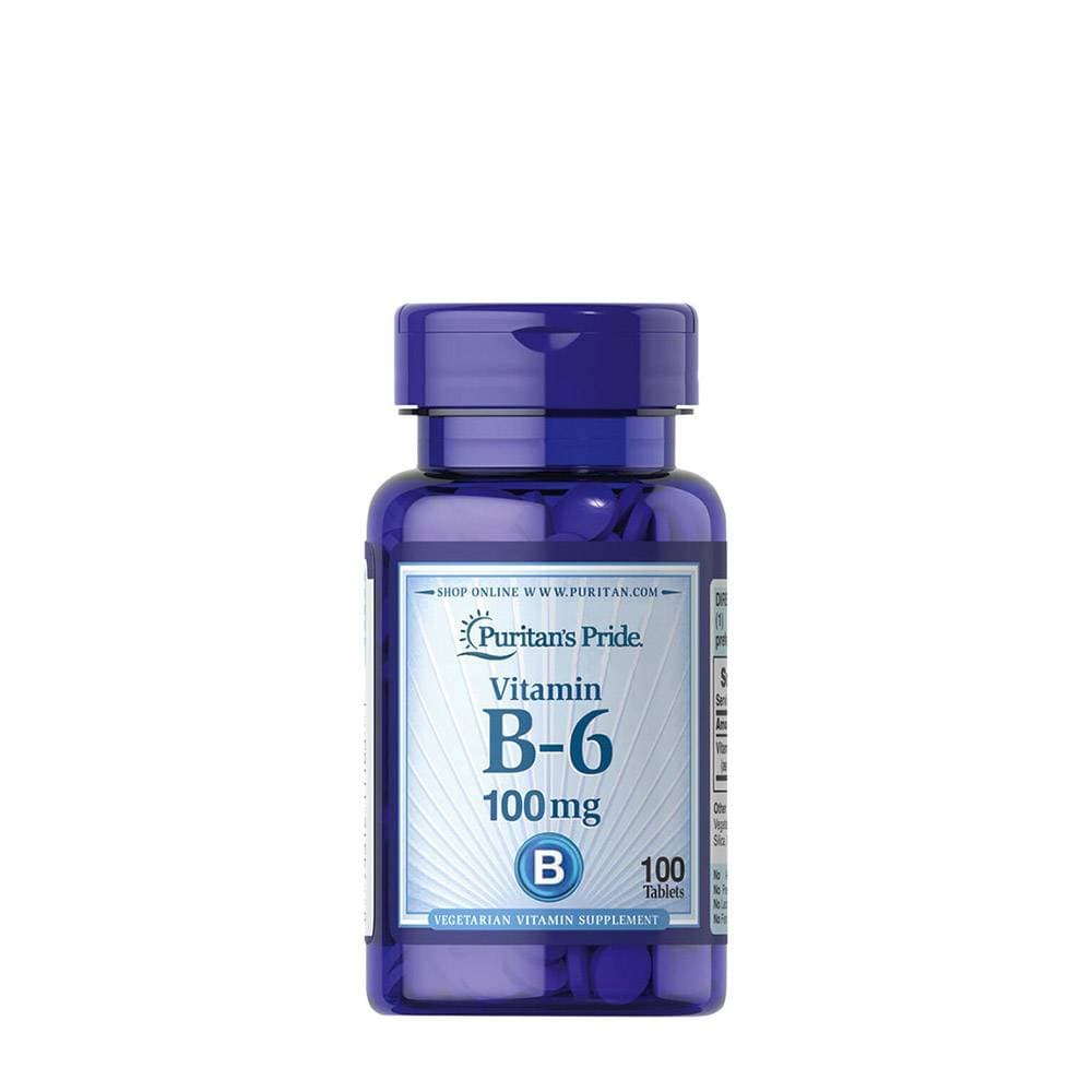 Puritan's Pride Vitamin B-6 100mg kapslar – Puritan's Pride förpackning