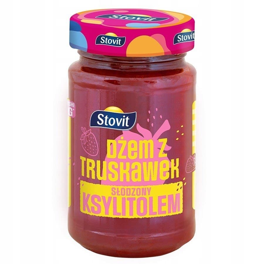 STOVIT Confiture sans sucre ajouté avec xylitol fraise 250 g