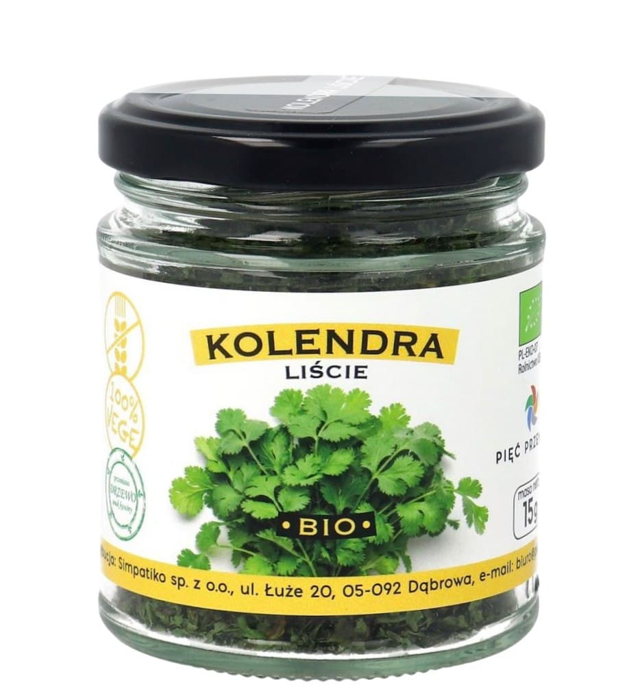 Pięć Przemian - Feuilles de coriandre biologiques sans gluten 15g – Pięć Przemian emballage