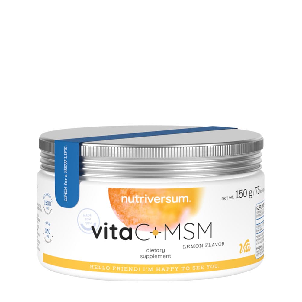 Nutriversum Vitamin C + MSM Pulver 150g – Nutriversum förpackning