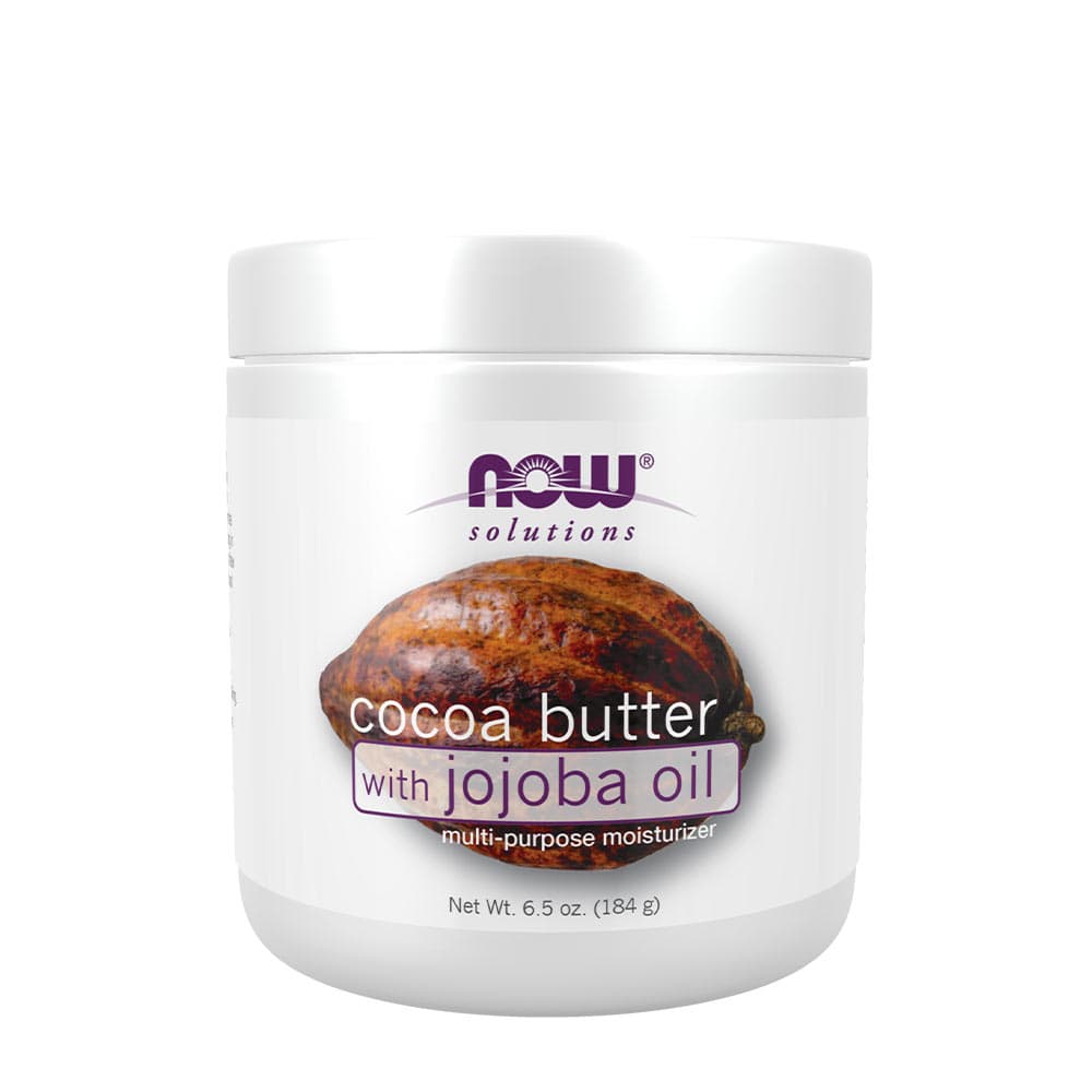 NOW Foods Soft Cocoa Butter med Jojobaolja 226 g – NOW Foods förpackning