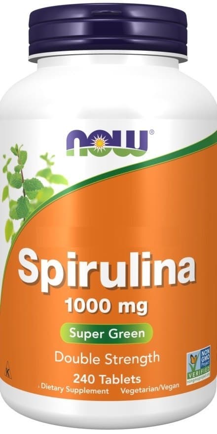 NOW Foods - Spirulina - 240 tabletter – NOW Foods förpackning