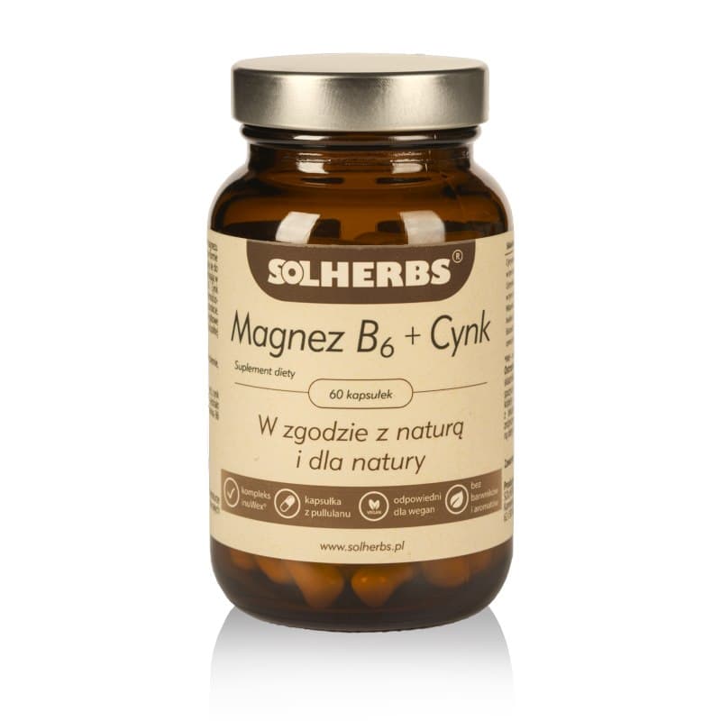 SOLHERBS Magnésio B6 + Zinco 60 cápsulas