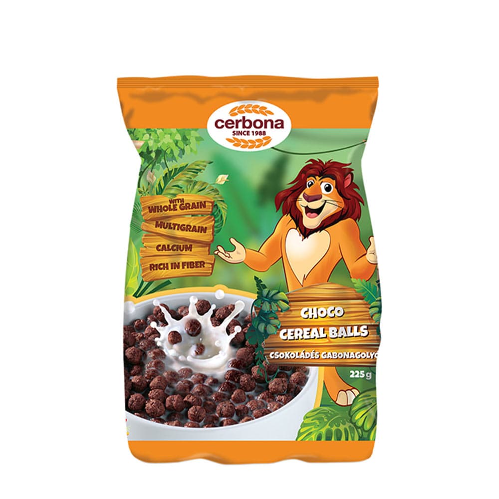 Cerbona - Choco Cereal Balls - 225g – Cerbona förpackning