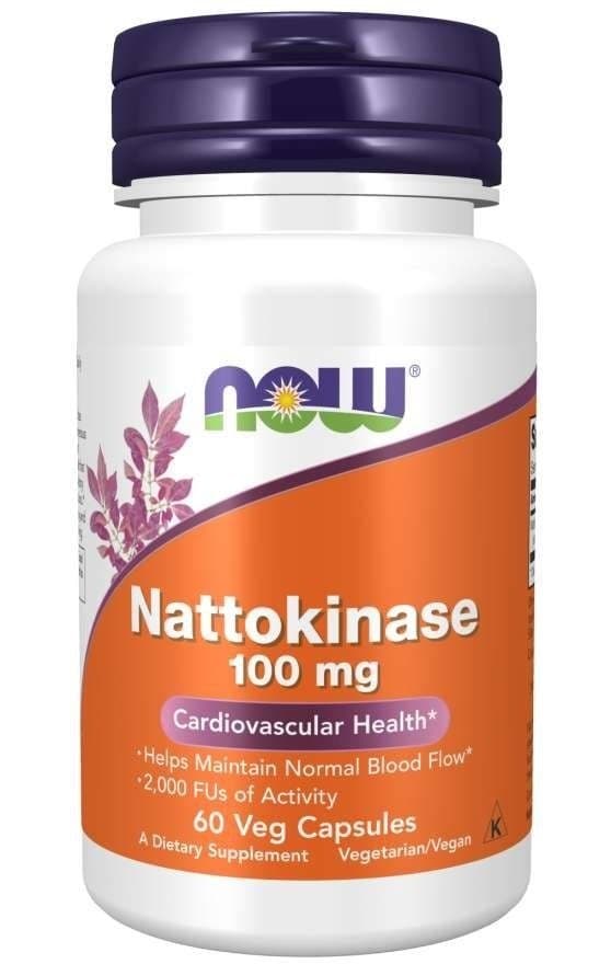 NOW Foods - Nattokinase, 100mg - 60 Vcaps – NOW Foods förpackning