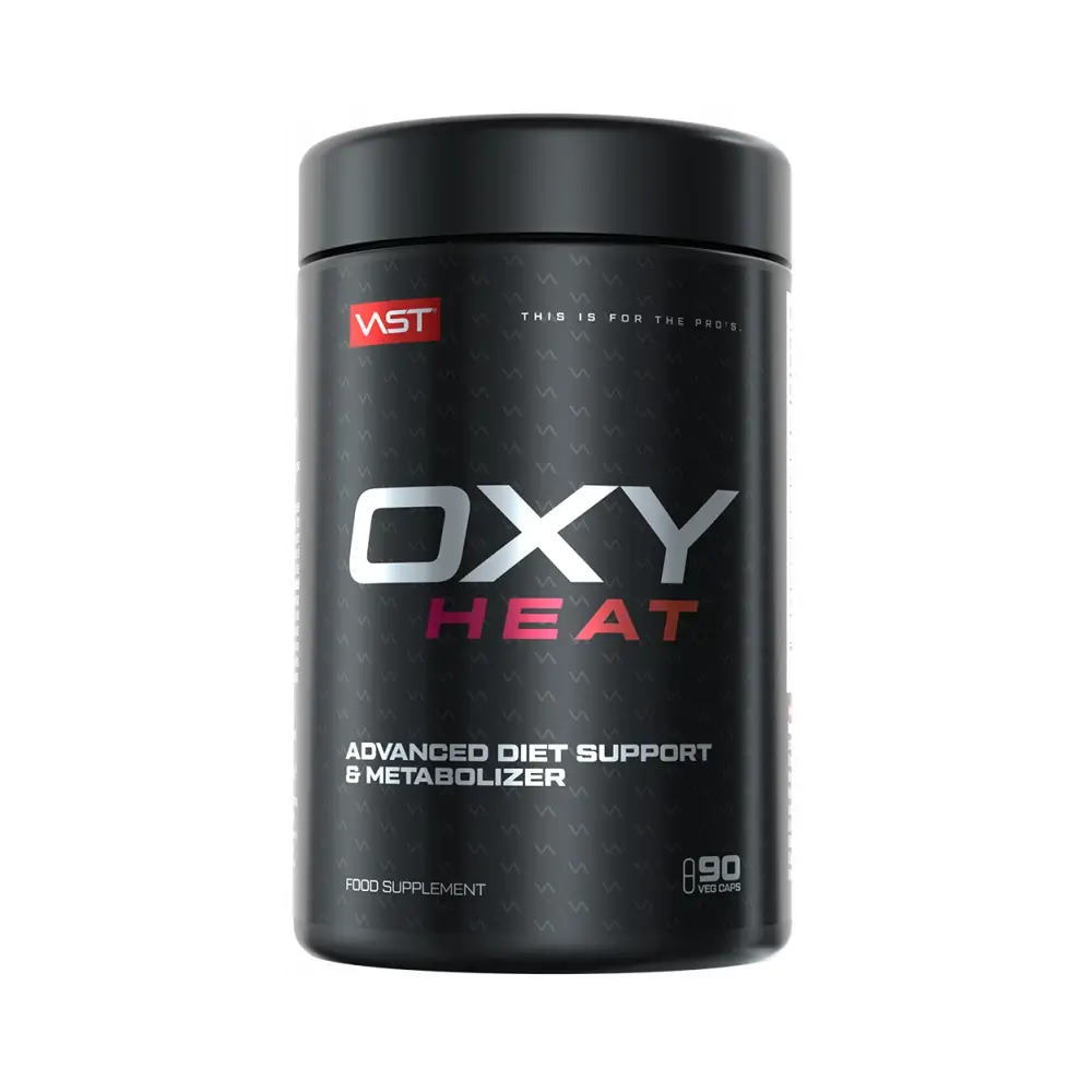 Vast Oxy Heat - Naturlig termogenik i vegetariska kapslar 90 st – VAST förpackning