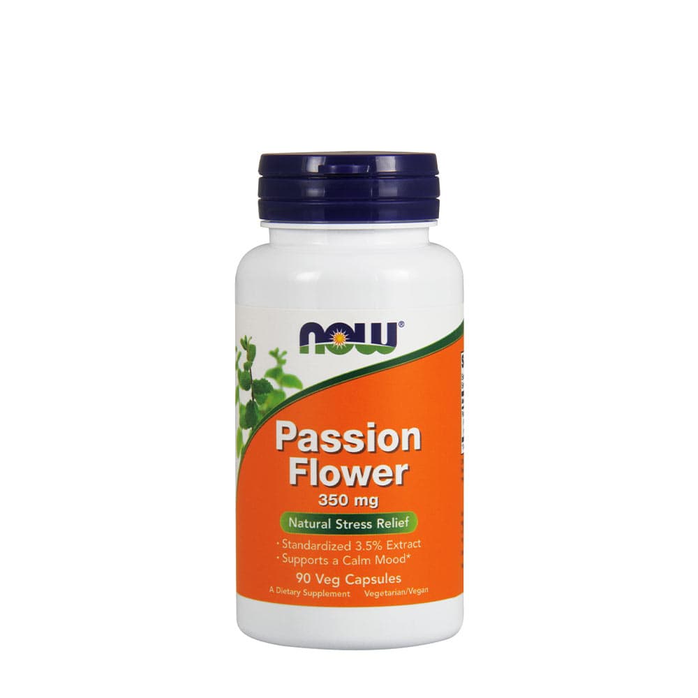 NOW Foods Passion Flower 700 mg - 90 vegetariska kapslar – NOW Foods förpackning