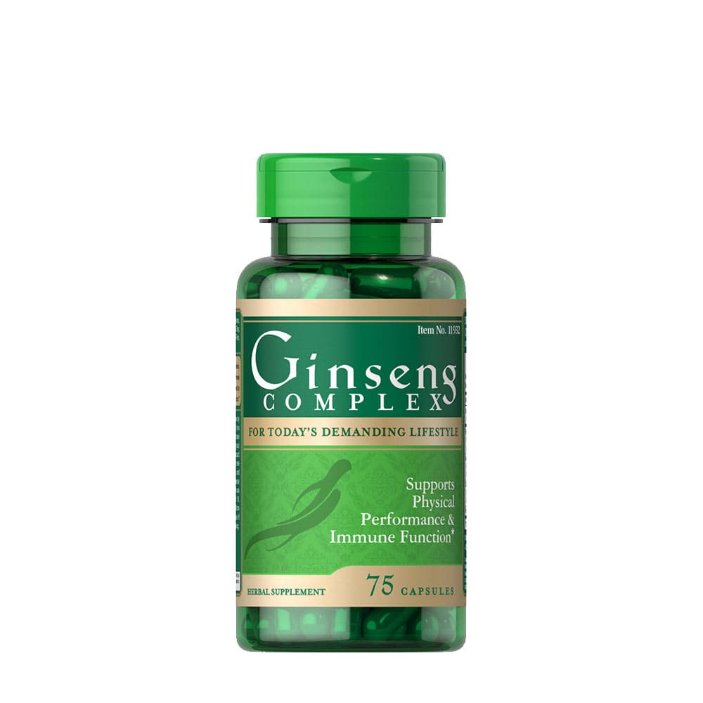 Puritan's Pride Ginseng Complex - 75 kapslar – Puritan's Pride förpackning