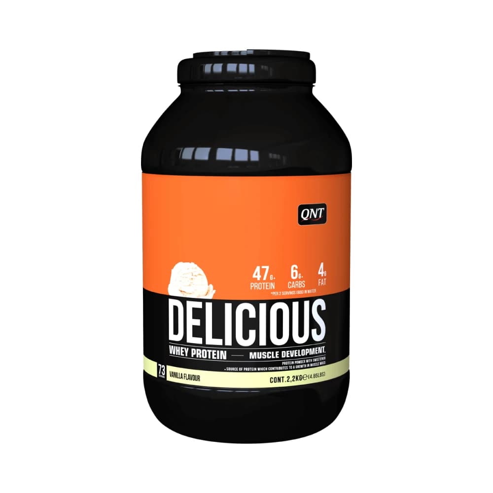 QNT Delicious Whey Protein 2,2 kg – QNT förpackning