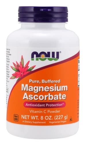 NOW Foods - Magnesium Ascorbate, Buffered Powder 227g – NOW Foods förpackning