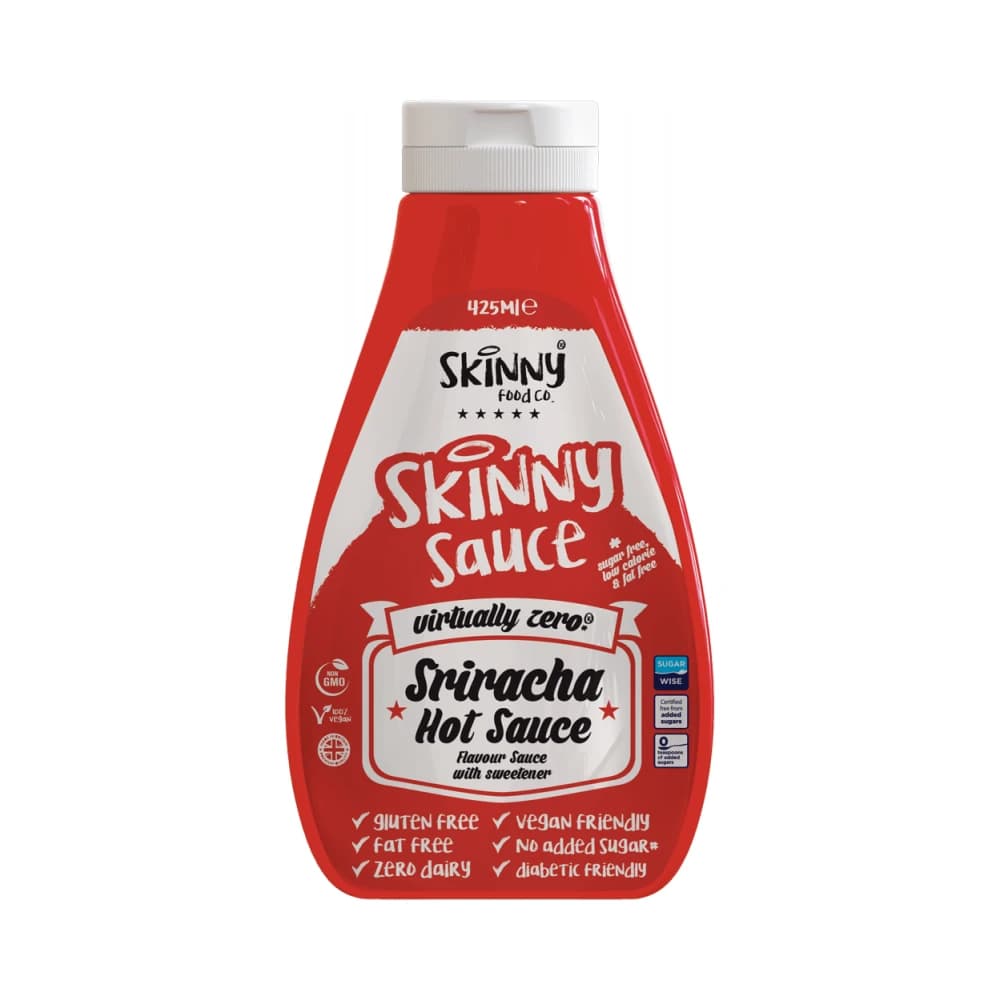 Skinny Food Co. Skinny Sauces Sriracha Hot Chilli 425ml – Skinny Food Co. förpackning