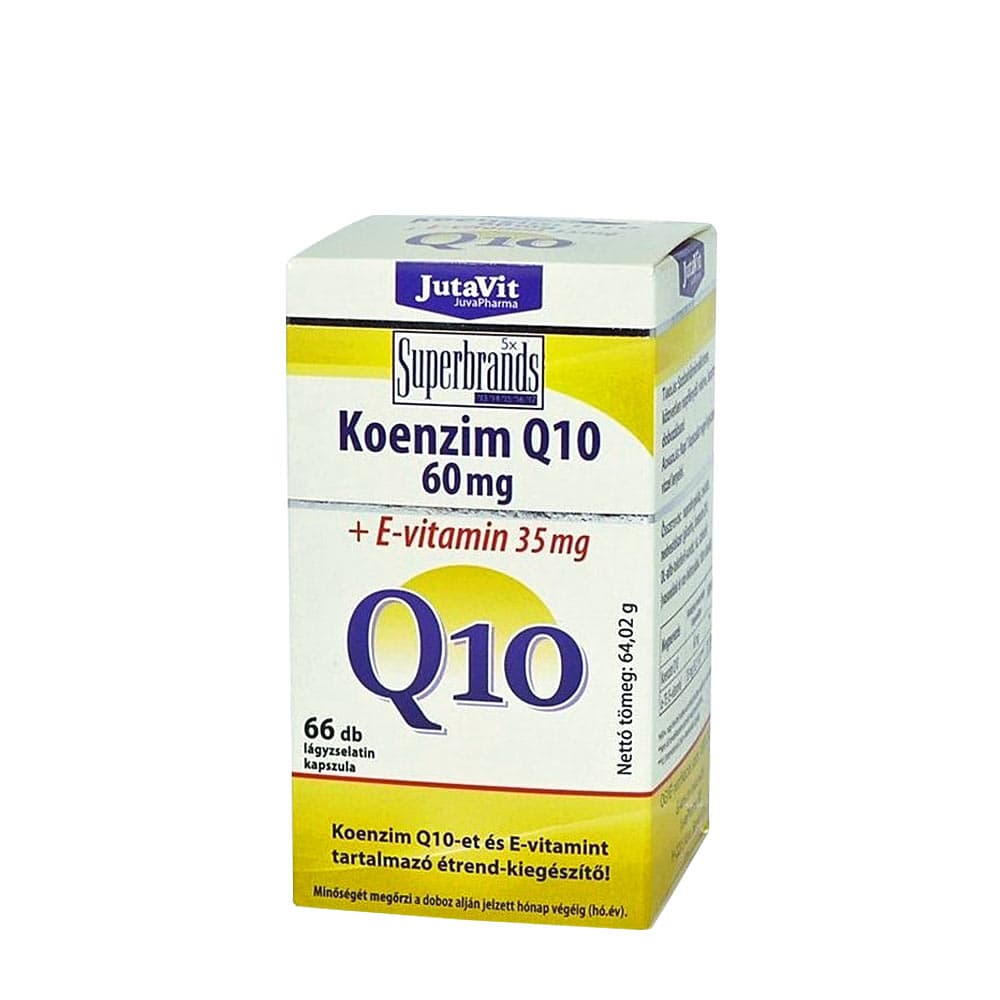 Jutavit Coenzyme Q10 60 mg softgel - 66 kapslar – Jutavit förpackning