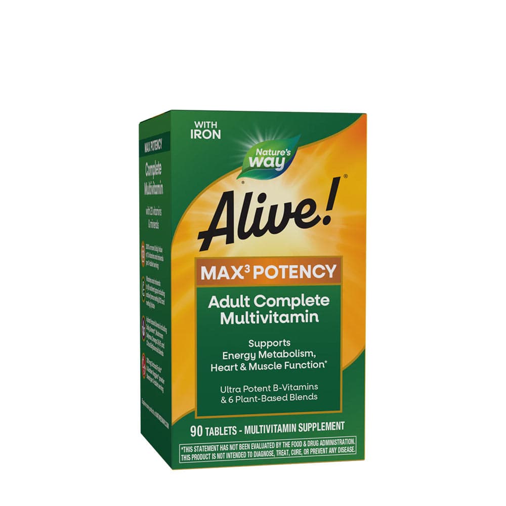 Nature's Way - Alive!® Max3 Potency Multivitamin 90 tabletas – Nature's Way empaque