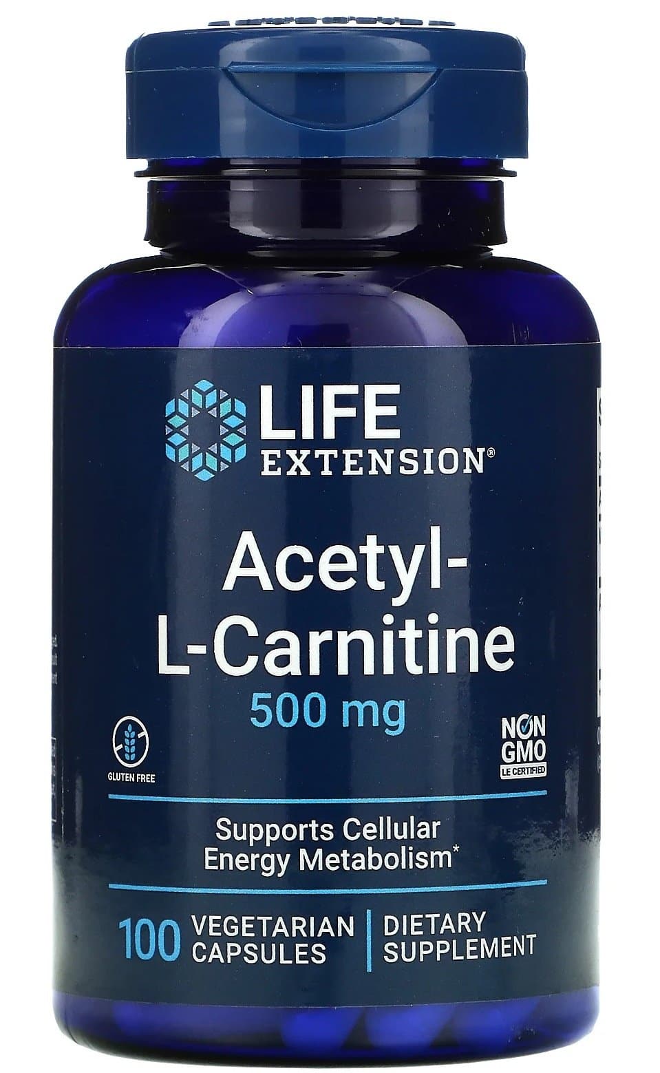 Life Extension Acetyl-L-Carnitine 500 mg - 100 vegetariska kapslar